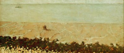 Pláž Villerville od Felix Edouard Vallotton