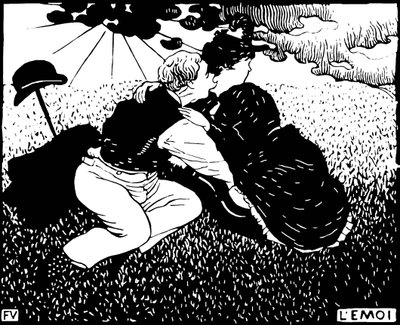 Já. Dřevoryt Felix Edouard Vallotton (1865-1925) od Felix Edouard Vallotton
