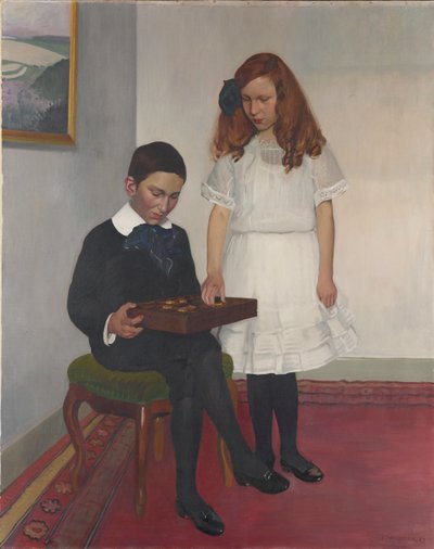 The Hahnloser Children, 1912. od Felix Edouard Vallotton