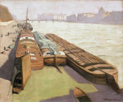 Čluny, břehy Seiny od Felix Edouard Vallotton