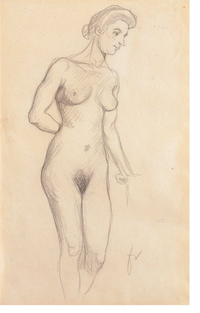 Akt od Felix Edouard Vallotton