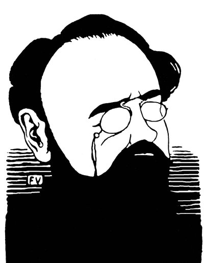 Portrét Emila Zoly (1840-1902), francouzského spisovatele. Rytina Felix Edouard Vallotton (1865-1925) od Felix Edouard Vallotton