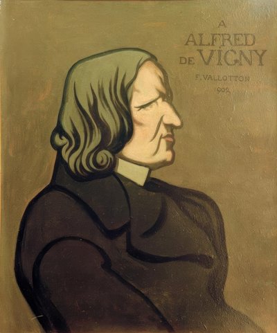Portrét Vigny, dekorativní malba od Felix Edouard Vallotton