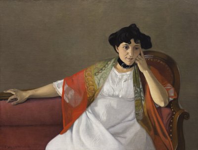 Portrét umělcovy manželky, Gabrielle Vallotton, 1905. od Felix Edouard Vallotton