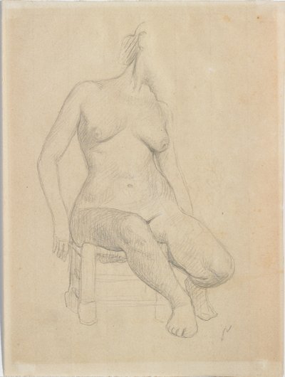 Sedící nahá od Felix Edouard Vallotton