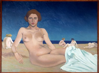 Opalování na pláži Malba Felixe Vallottona (1865-1925) 1923 Rouen, Musee des Beaux Arts od Felix Edouard Vallotton