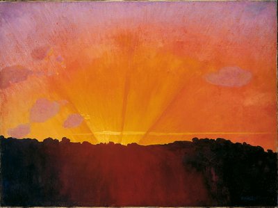 Západ slunce, oranžové nebe, 1910. od Felix Edouard Vallotton