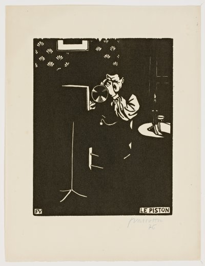 Kornet ze série "Hudební nástroje", 1896-97 od Felix Edouard Vallotton