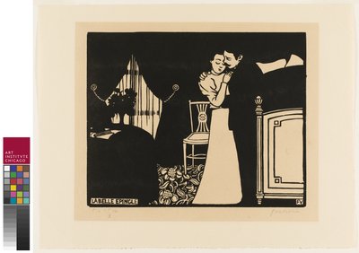 The Fine Pin, deska tři z "Intimacies", 1898 od Felix Edouard Vallotton