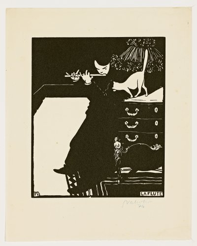 Flétna, ze série "Hudební nástroje", 1896-97 od Felix Edouard Vallotton