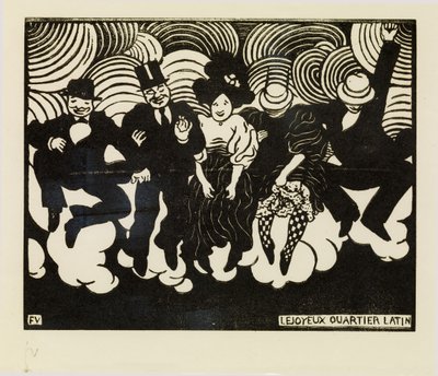 Šťastná latinská čtvrť od Felix Edouard Vallotton