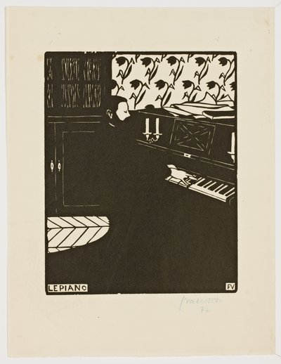 Klavír, ze série "Hudební nástroje", 1896-97 od Felix Edouard Vallotton