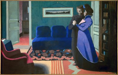 Obraz Návštěva od Felixe Vallottona (1865-1925) (ec.suiss) 1899 Curych, Kunsthalle od Felix Edouard Vallotton