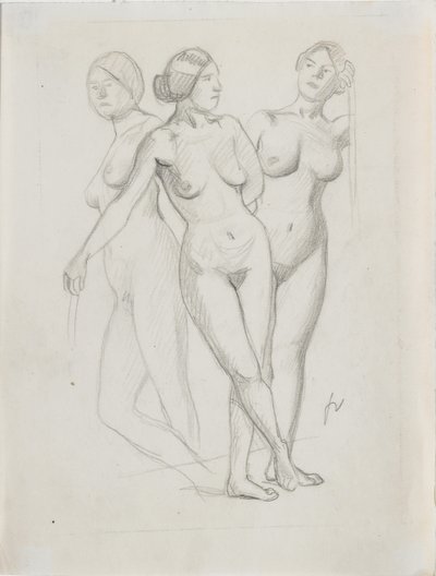 Tři Grácie, studujte od Felix Edouard Vallotton