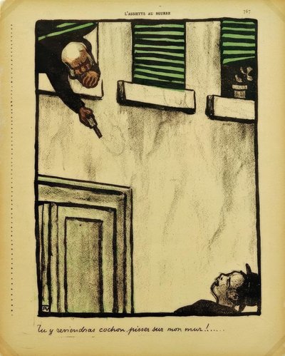 Vrátíš se, prase, čůrej mi na zeď od Felix Edouard Vallotton