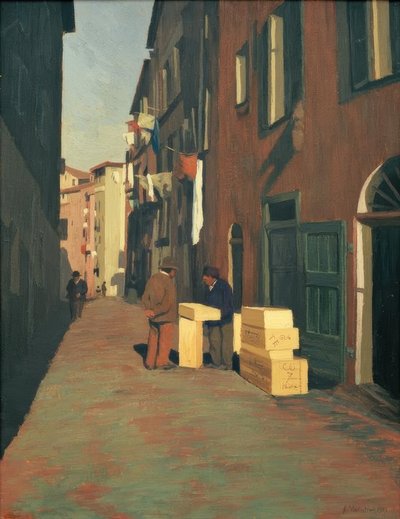 Stará ulice v Nice od Felix Edouard Vallotton