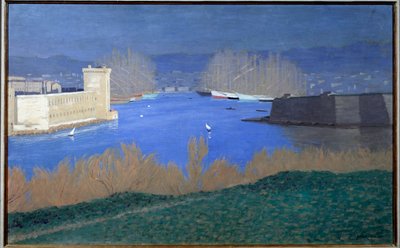Pohled na přístav Marseille Obraz Felixe Vallottona (1865-1925) 1901 Soukromá sbírka - Pohled na přístav Marseille. Obraz Felixe Vallottona (1865-1925) od Felix Edouard Vallotton