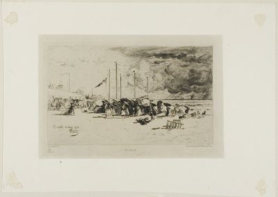 Bouře v Trouville od Felix Hilaire Buhot