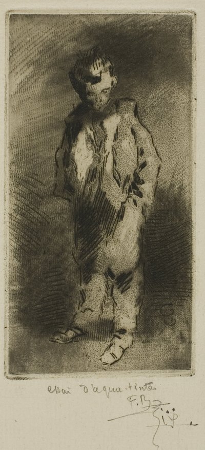 Mladý pouliční urchin od Felix Hilaire Buhot