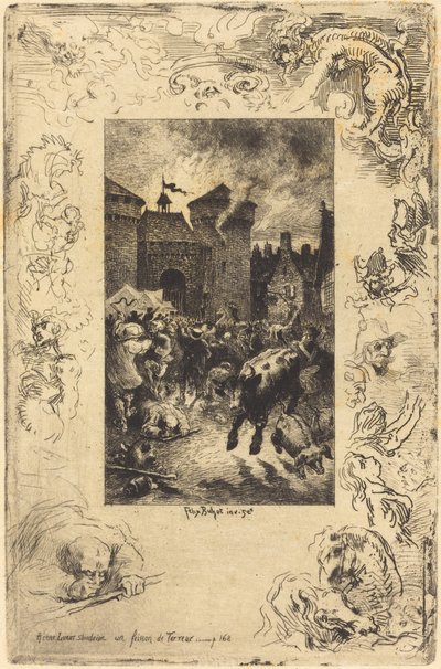 A cette lueur soudaine... V náhlém záblesku světla..., 1878. od Felix Hilaire Buhot