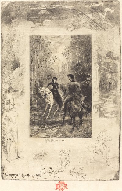 Caramba! Fit-elle Caramba! Vykřikla, 18791880. od Felix Hilaire Buhot