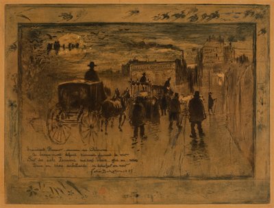Smuteční průvod na Boulevard de Clichy Smuteční průvod na Boulevard de Clichy, 1887. od Felix Hilaire Buhot