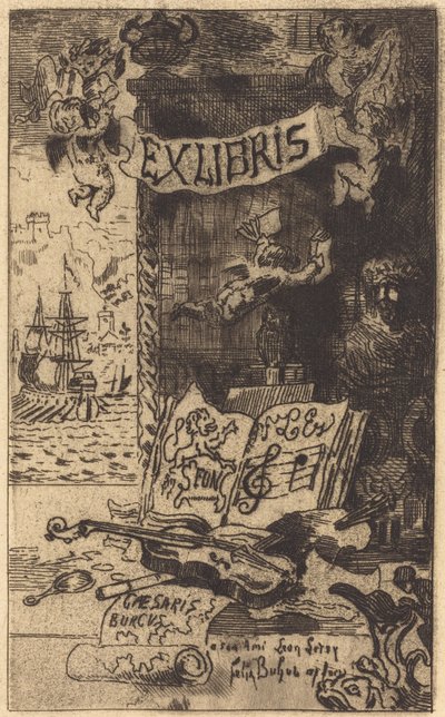 Ex-libris de Léon Lerey Ex-libris Leona Lereyho, 18751877. od Felix Hilaire Buhot
