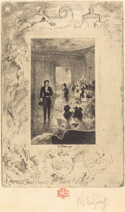 I Promessi Sposi The Betrothed, 18791880. od Felix Hilaire Buhot