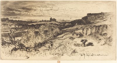 Kaple Saint-Michel v Estre. od Felix Hilaire Buhot