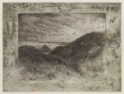 Útes: Saint-Malo Bay od Felix Hilaire Buhot