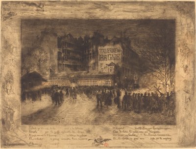 Place des Martyrs a žalář..., 1885. od Felix Hilaire Buhot