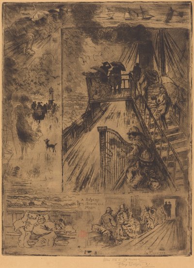 Průchod Průchod, 1879-1885. od Felix Hilaire Buhot