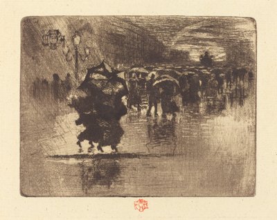 Le Petit Enterrement (Pohřeb - malý talíř) od Felix Hilaire Buhot