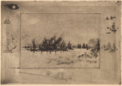 Port aux Mouettes (Přístav s racky) od Felix Hilaire Buhot