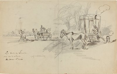 Závody v Deauville, 1874. od Felix Hilaire Buhot