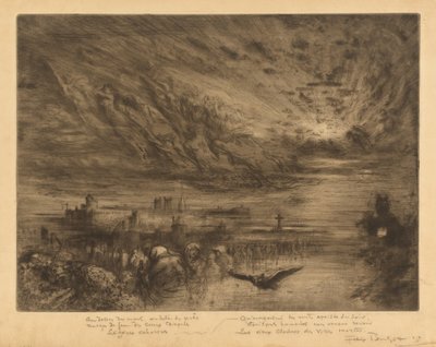 Les Esprits des Villes Mortes (Duchové z měst mrtvých) od Felix Hilaire Buhot