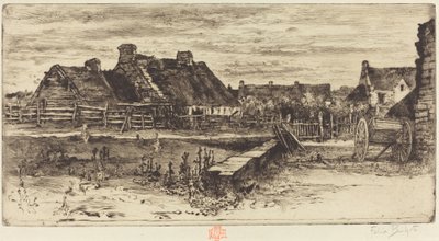The Great Cottages, 1881. od Felix Hilaire Buhot