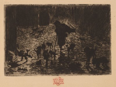 Les Noctambules The Night Prowlers, 18761877. od Felix Hilaire Buhot