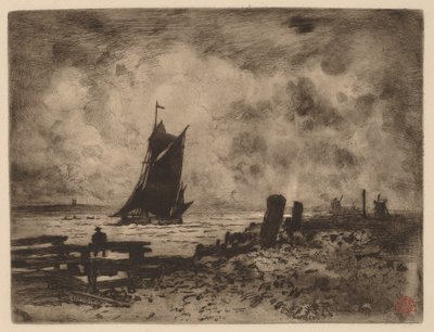 Marine: Suvenýr z Medway od Felix Hilaire Buhot