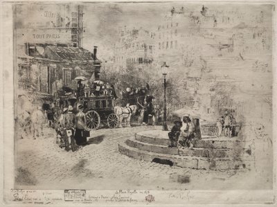 Place Pigalle v roce 1878 od Felix Hilaire Buhot