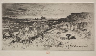 Kaple Saint-Michel v LEstre, 1881. od Felix Hilaire Buhot