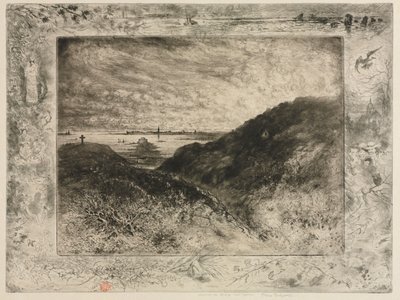 The Cliff: Bay of Saint-Malo od Felix Hilaire Buhot