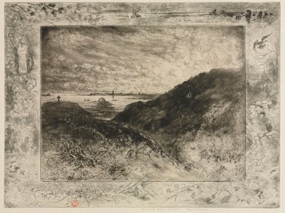 The Cliff: Bay of Saint-Malo, 1886-1890. od Felix Hilaire Buhot