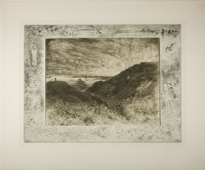 Cliff, Bay of St. Malo od Felix Hilaire Buhot