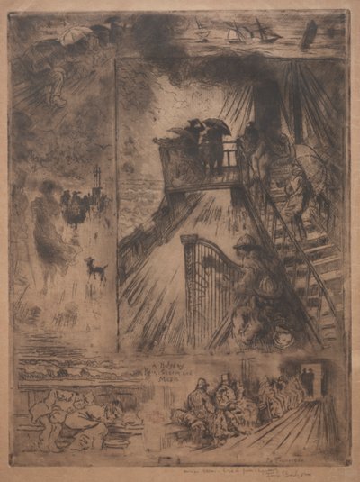 The Crossing, c. 1880. od Felix Hilaire Buhot