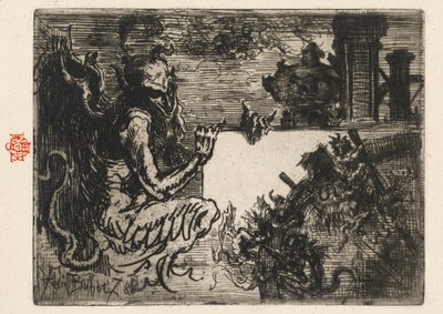 The Demon Printer, 1878. od Felix Hilaire Buhot