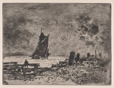 The Little Marine - Suvenýr z Medway, 1879. od Felix Hilaire Buhot