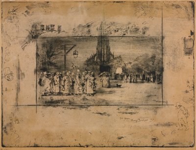Půlnoční mše, 1887. od Felix Hilaire Buhot