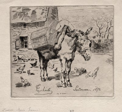 Mezek, Marie-Jeanne, 1872. od Felix Hilaire Buhot