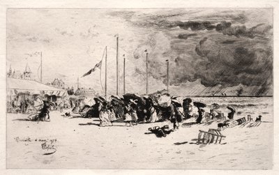 Bouře v Trouville, 1874. od Felix Hilaire Buhot